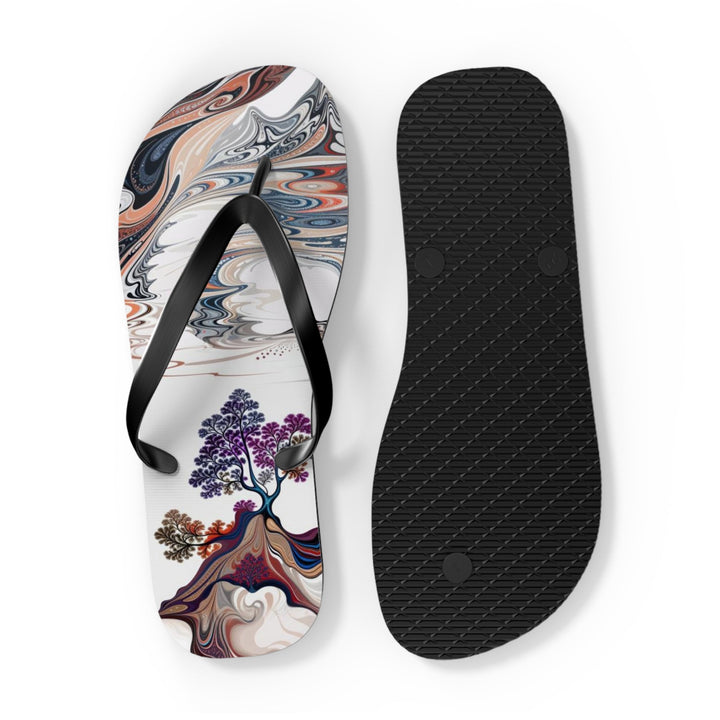 Surreal Vortex Landscape - Flip Flops - Shoes - g(0D·IO) - XL - Black sole -