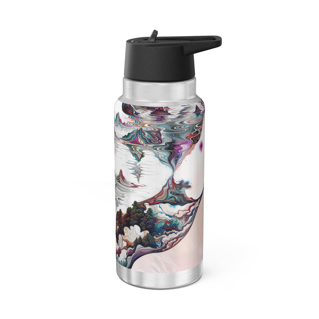 Surreal Vortex Landscape - Gator Tumbler 32oz - Mug - g(0D·IO) - Silver - 32oz -