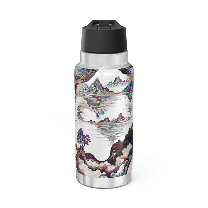 Surreal Vortex Landscape - Gator Tumbler 32oz - Mug - g(0D·IO) - Silver - 32oz -