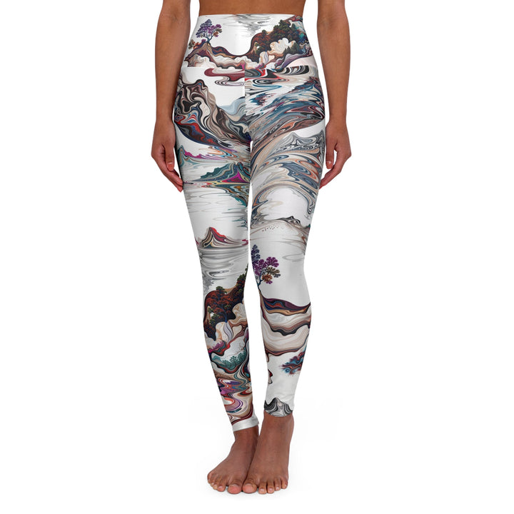 Surreal Vortex Landscape - High Waisted AOP Yoga Leggings - All Over Prints - g(0D·IO) - XS - -