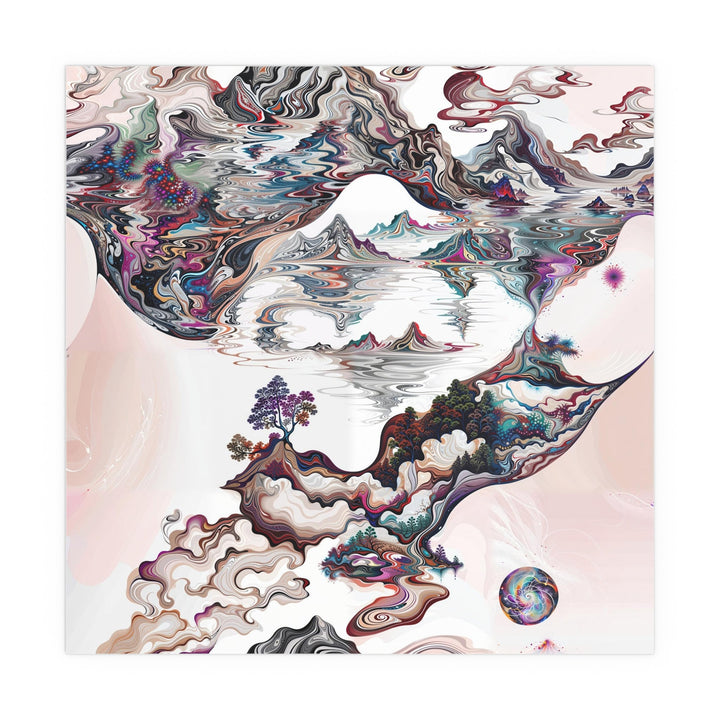 Surreal Vortex Landscape - Indoor and Outdoor Silk Poster - Poster - g(0D·IO) - 30″ x 30″ (Square) - Semi Glossy -