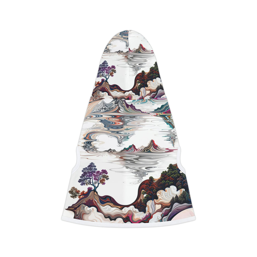 Surreal Vortex Landscape - Pet Hoodie - Pets - g(0D·IO) - XXS - Black Rib -