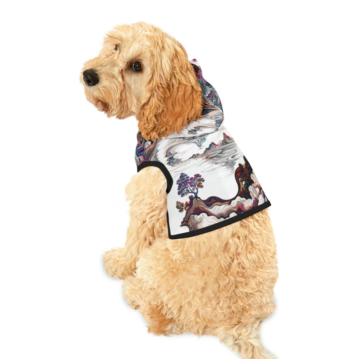 Surreal Vortex Landscape - Pet Hoodie - Pets - g(0D·IO) - XXS - Black Rib -