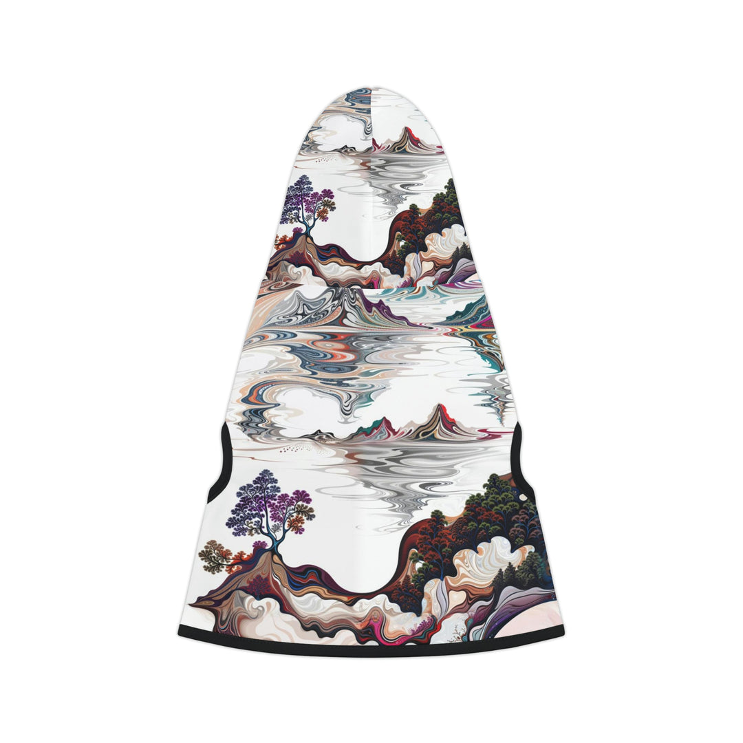 Surreal Vortex Landscape - Pet Hoodie - Pets - g(0D·IO) - XXS - Black Rib -