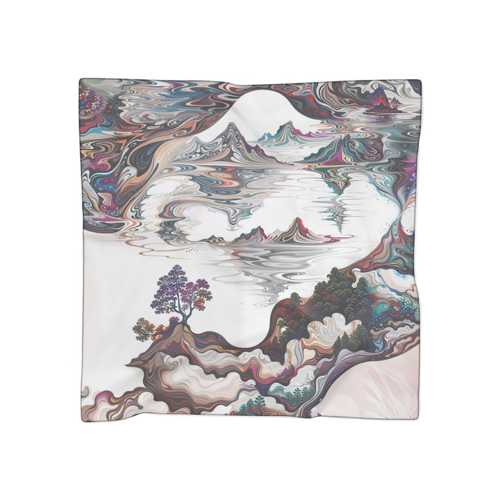 Surreal Vortex Landscape - Poly Scarf - Accessories - g(0D·IO) - Poly chiffon - 25" × 25" -