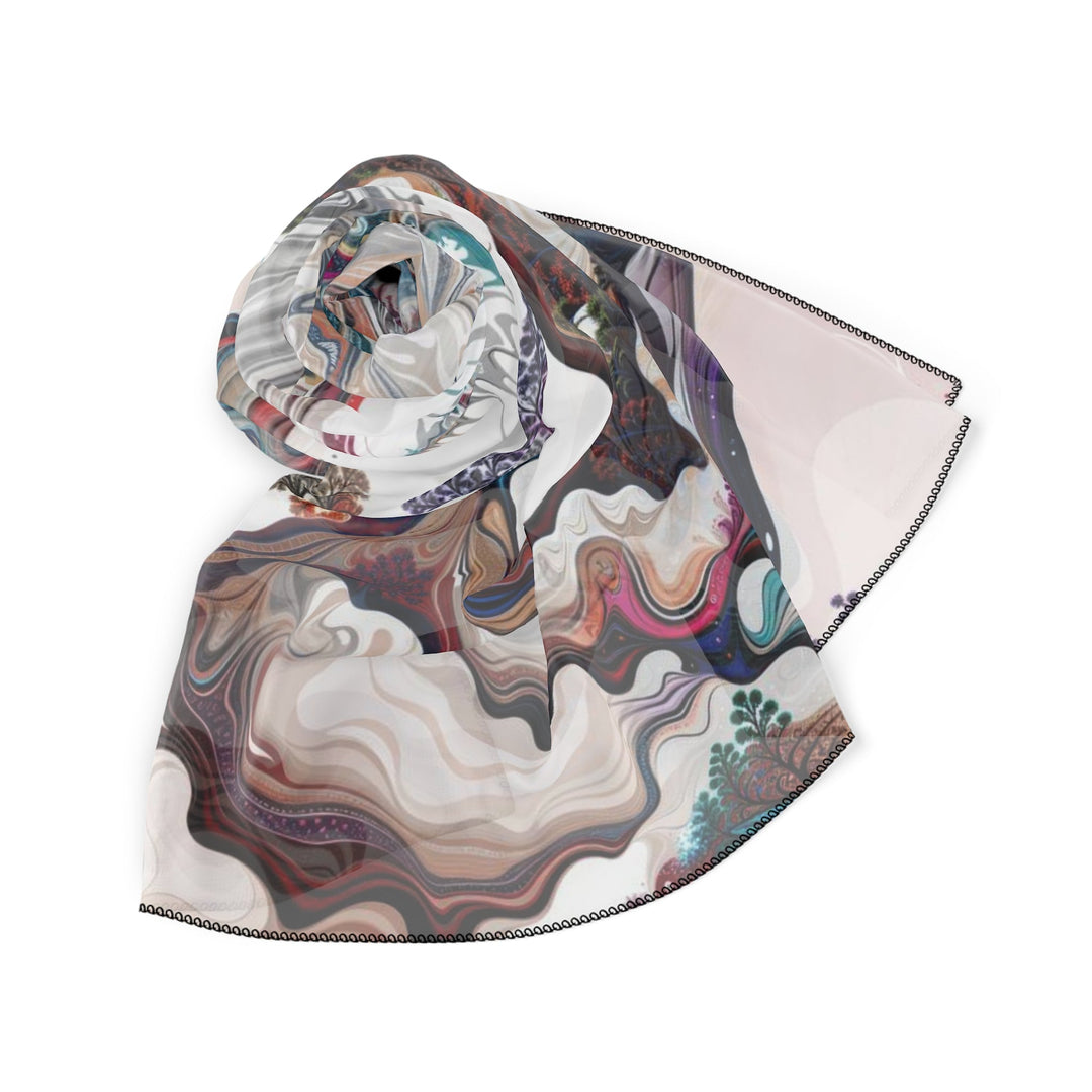 Surreal Vortex Landscape - Poly Scarf - Accessories - g(0D·IO) - Poly chiffon - 50" × 50" -