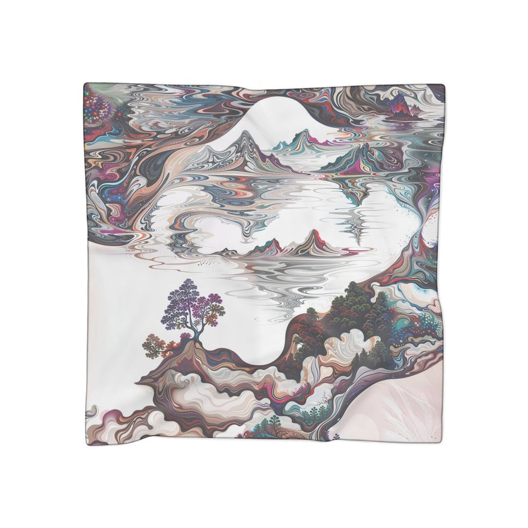 Surreal Vortex Landscape - Poly Scarf - Accessories - g(0D·IO) - Poly chiffon - 50" × 50" -