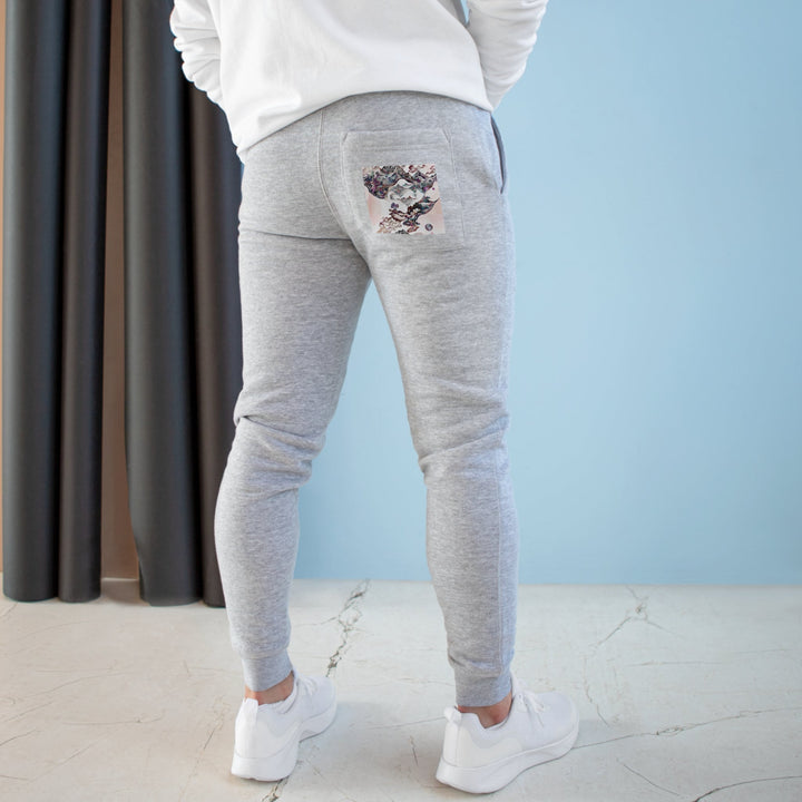 Surreal Vortex Landscape - Premium Fleece Joggers - Trousers - g(0D·IO) - Heather Grey - M -