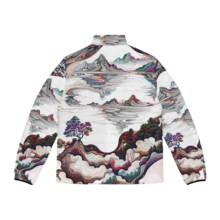 Surreal Vortex Landscape - Puffer Jacket - All Over Prints - g(0D·IO) - S - Black zipper -