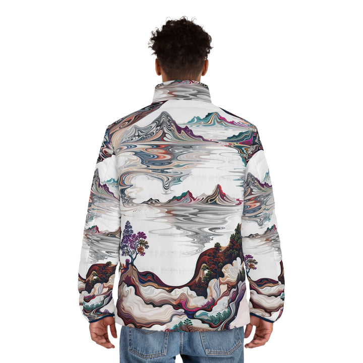 Surreal Vortex Landscape - Puffer Jacket - All Over Prints - g(0D·IO) - S - Black zipper -