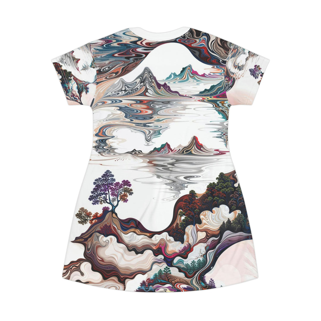 Surreal Vortex Landscape - T-Shirt Dress - All Over Prints - g(0D·IO) - XS - -