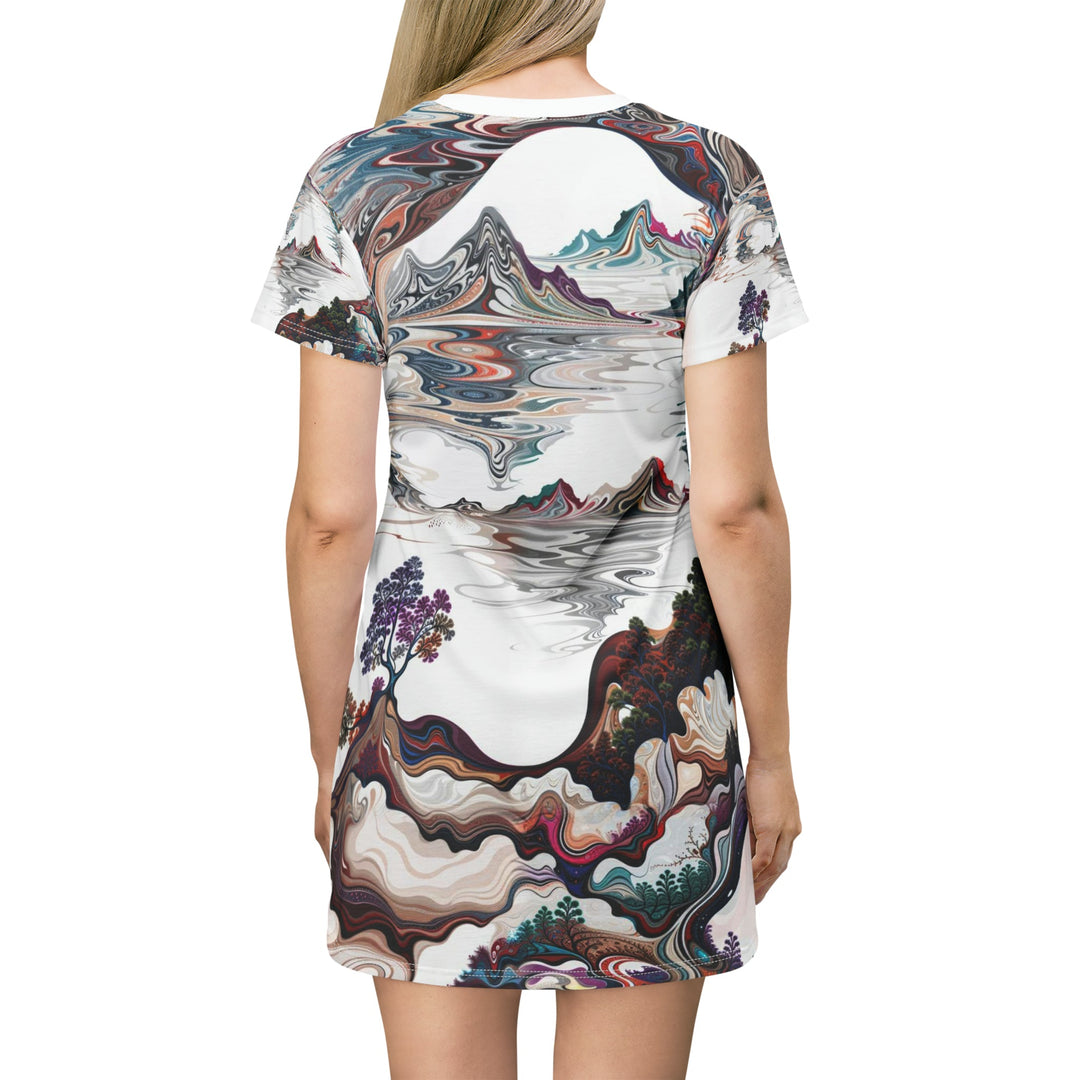 Surreal Vortex Landscape - T-Shirt Dress - All Over Prints - g(0D·IO) - XS - -