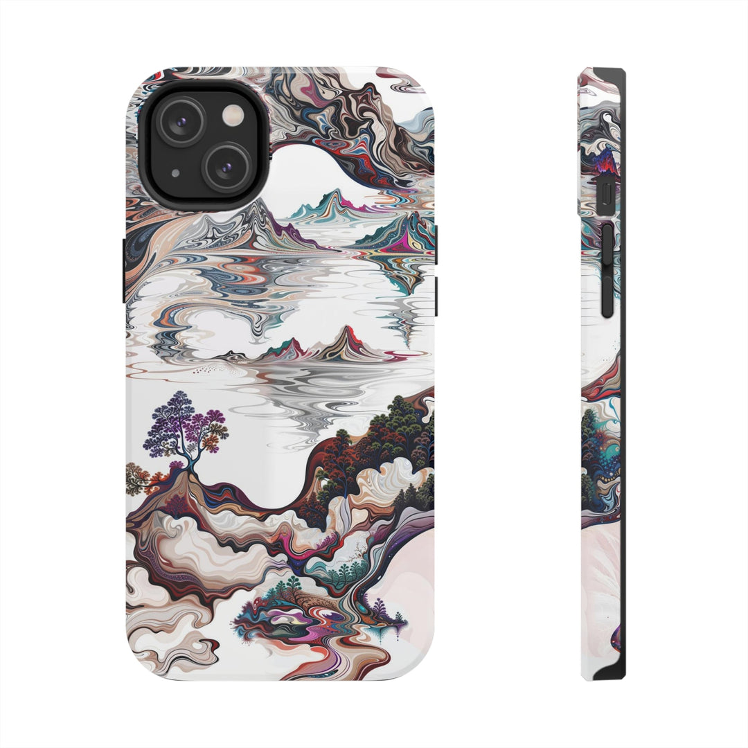 Surreal Vortex Landscape - Tough Phone Case - Phone Case - g(0D·IO) - iPhone 14 Plus - -