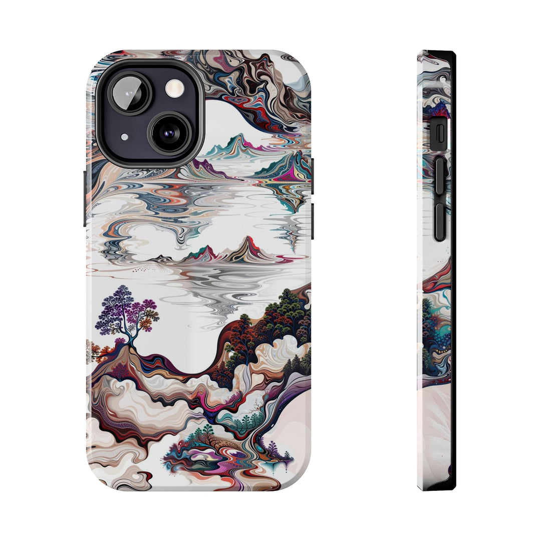 Surreal Vortex Landscape - Tough Phone Case - Phone Case - g(0D·IO) - iPhone 13 Mini - -