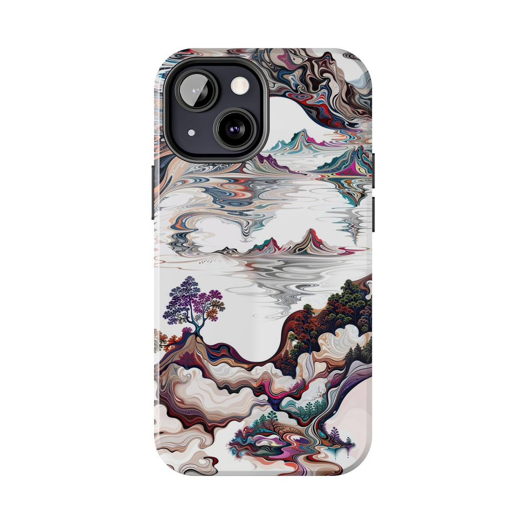 Surreal Vortex Landscape - Tough Phone Case - Phone Case - g(0D·IO) - iPhone 13 Mini - -