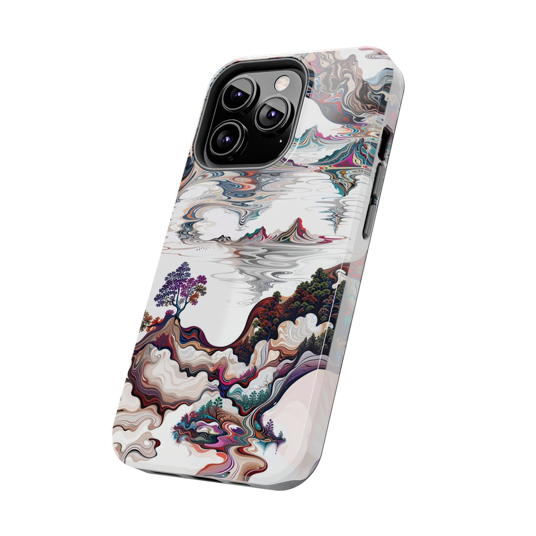 Surreal Vortex Landscape - Tough Phone Case - Phone Case - g(0D·IO) - iPhone 13 Mini - -