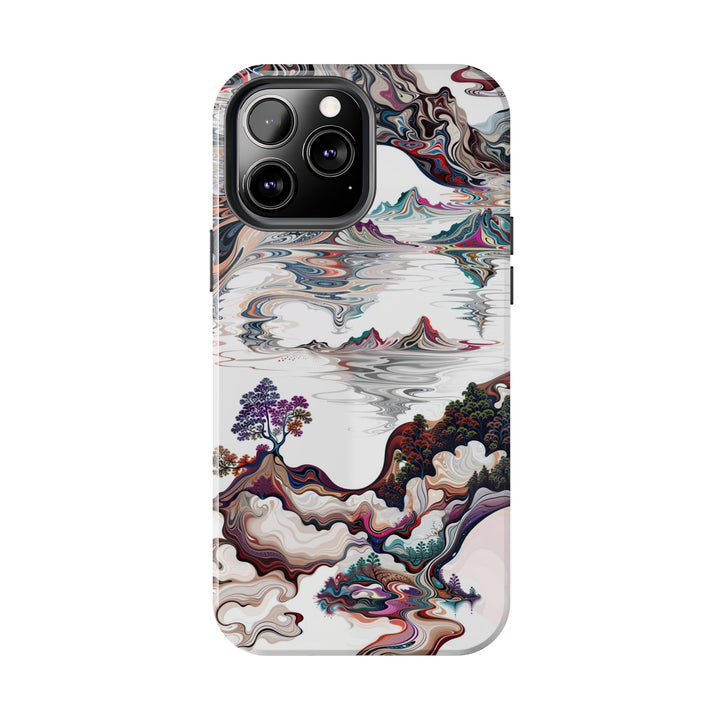 Surreal Vortex Landscape - Tough Phone Case - Phone Case - g(0D·IO) - iPhone 13 Mini - -