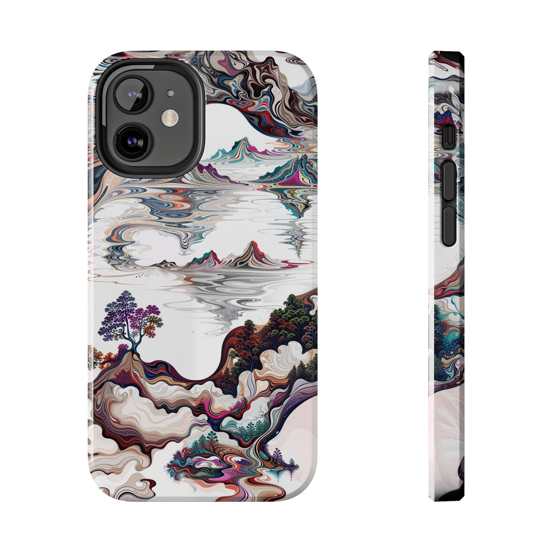 Surreal Vortex Landscape - Tough Phone Case - Phone Case - g(0D·IO) - iPhone 12 Mini - -