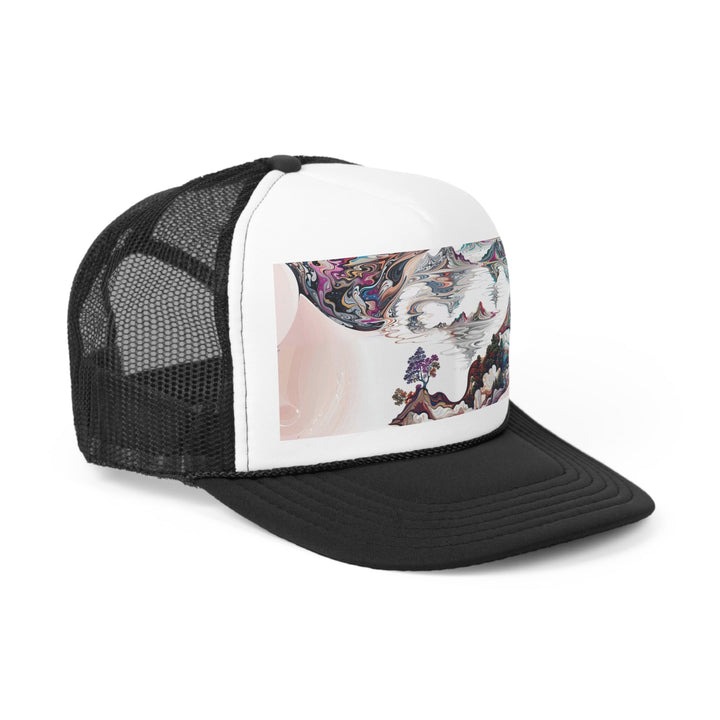 Surreal Vortex Landscape - Trucker Hat - Hats - g(0D·IO) - Pink - One size -