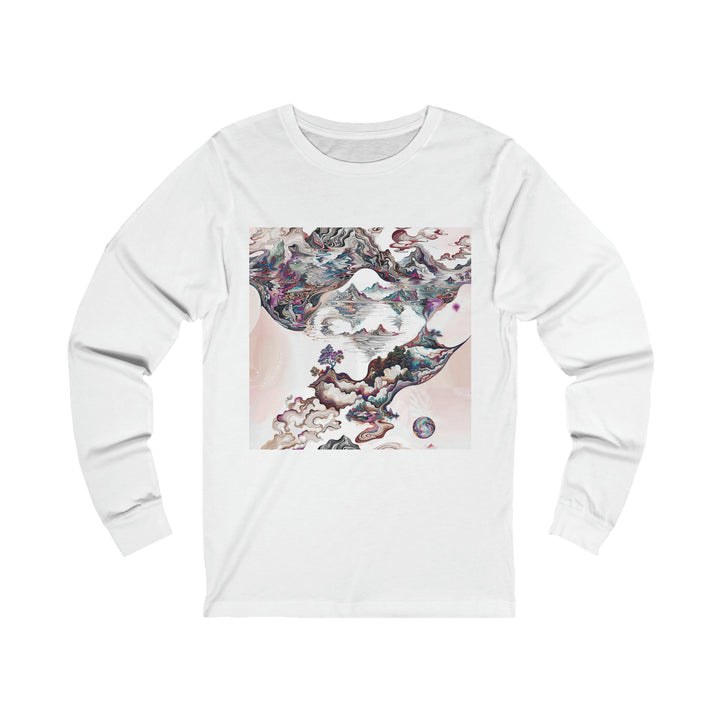 Surreal Vortex Landscape - Unisex Jersey Long Sleeve Tee - Long-sleeve - g(0D·IO) - S - White -