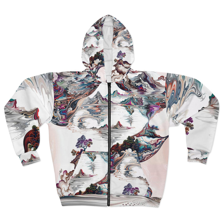 Surreal Vortex Landscape - Unisex Zip Hoodie - All Over Prints - g(0D·IO) - XS - -