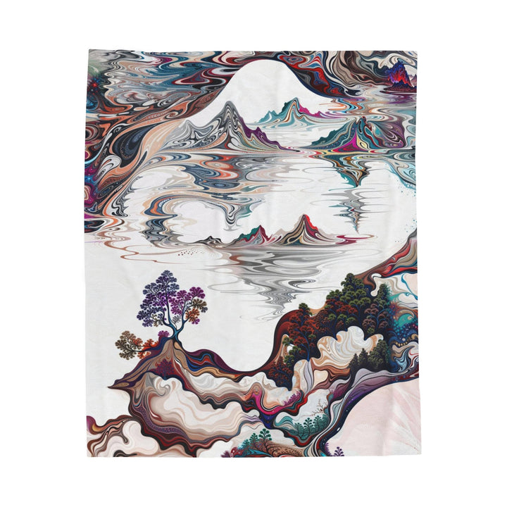 Surreal Vortex Landscape - Velveteen Plush Blanket - All Over Prints - g(0D·IO) - 50" × 60" - -