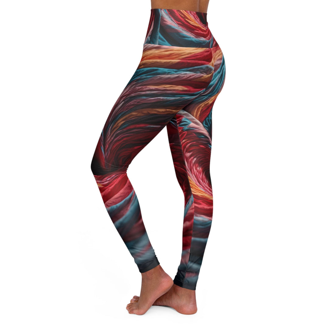 Swirling Color Vortex - High Waisted AOP Yoga Leggings - All Over Prints - g(0D·IO) - XS - -