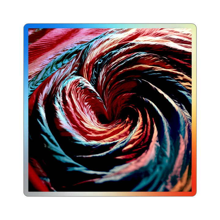 Swirling Color Vortex - Holographic Die-Cut Sticker - Paper products - g(0D·IO) - 3" × 3" - Die-Cut - Holographic
