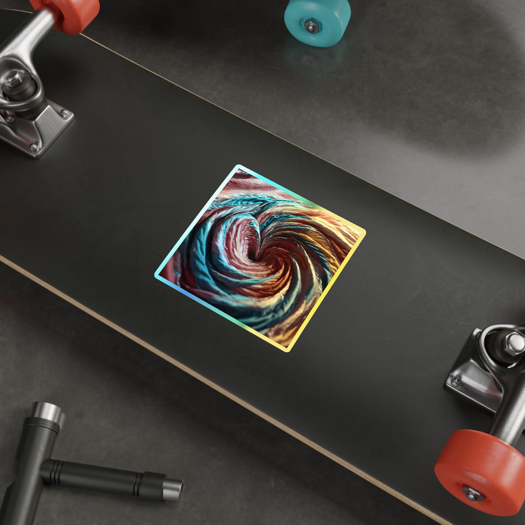 Swirling Color Vortex - Holographic Die-Cut Sticker - Paper products - g(0D·IO) - 5" × 5" - Die-Cut - Holographic
