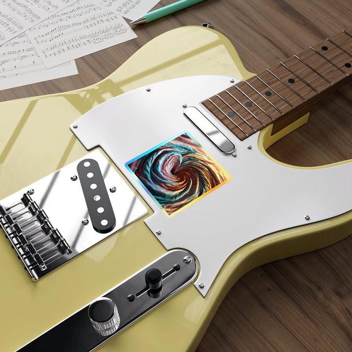 Swirling Color Vortex - Holographic Die-Cut Sticker - Paper products - g(0D·IO) - 5" × 5" - Die-Cut - Holographic