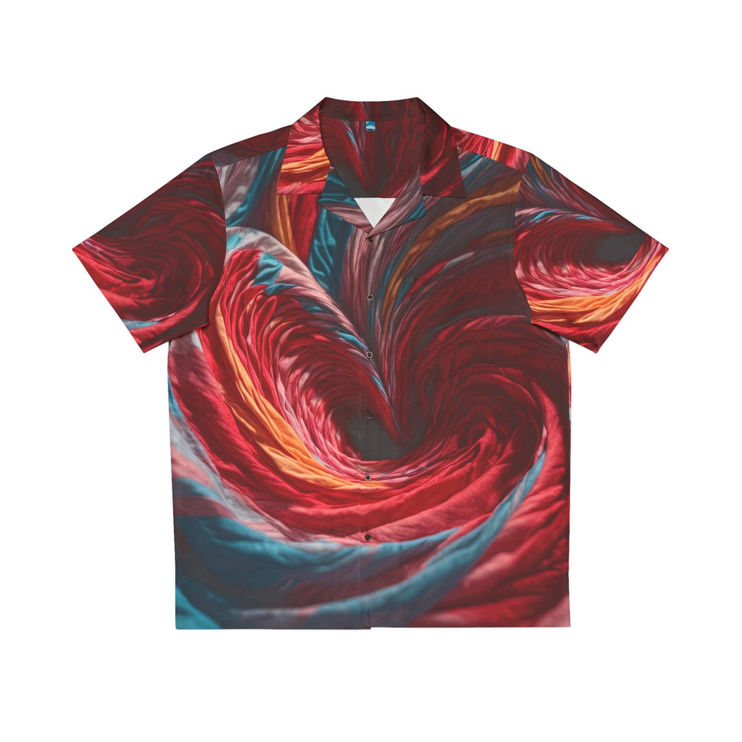 Swirling Color Vortex - Men's Hawaiian Shirt - All Over Prints - g(0D·IO) - S - Black -
