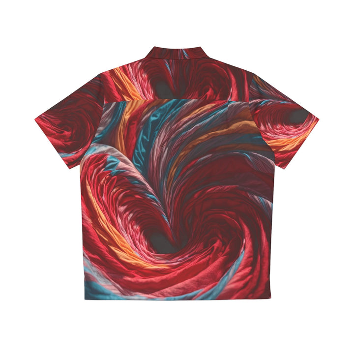 Swirling Color Vortex - Men's Hawaiian Shirt - All Over Prints - g(0D·IO) - S - Black -