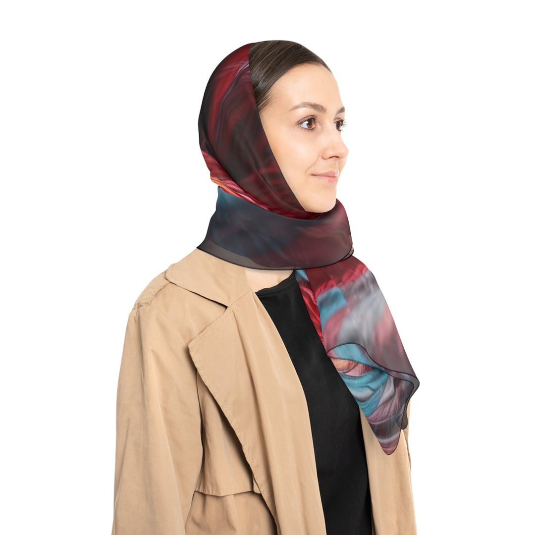 Swirling Color Vortex - Poly Scarf - Accessories - g(0D·IO) - Poly chiffon - 50" × 50" -