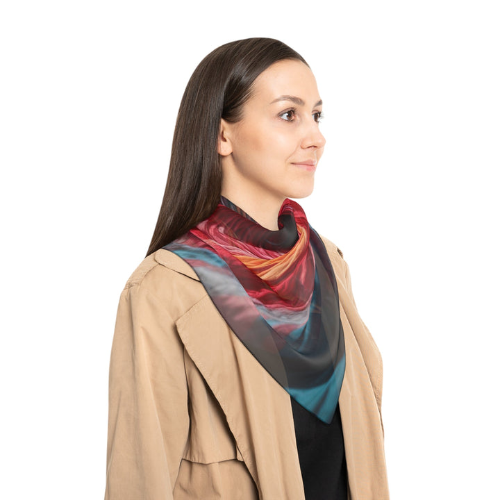 Swirling Color Vortex - Poly Scarf - Accessories - g(0D·IO) - Poly chiffon - 50" × 50" -