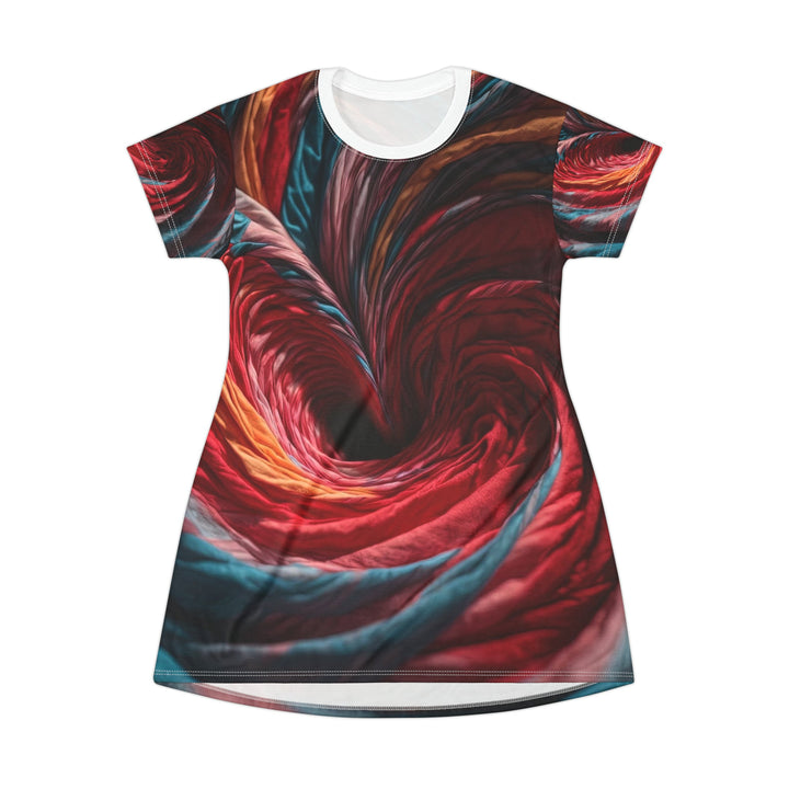 Swirling Color Vortex - T-Shirt Dress - All Over Prints - g(0D·IO) - XS - -