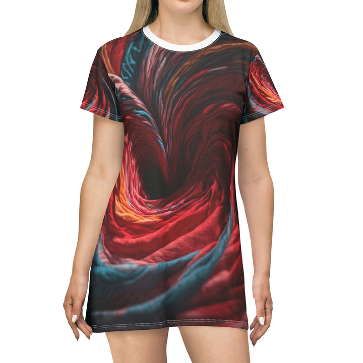 Swirling Color Vortex - T-Shirt Dress - All Over Prints - g(0D·IO) - XS - -