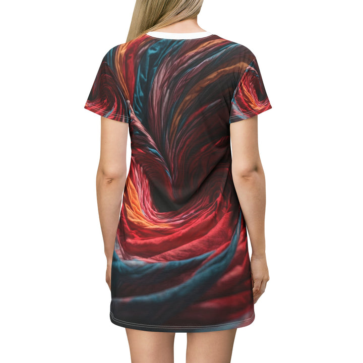Swirling Color Vortex - T-Shirt Dress - All Over Prints - g(0D·IO) - XS - -