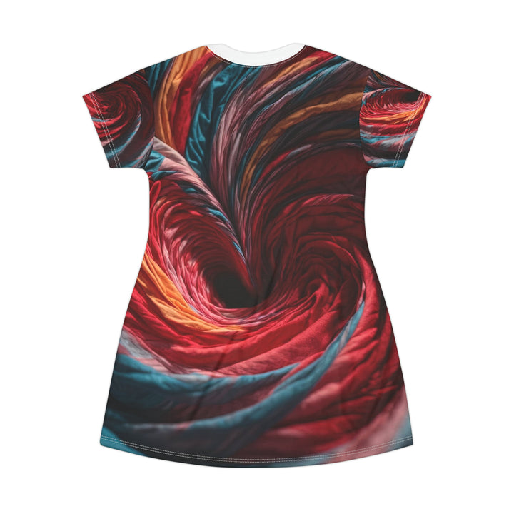 Swirling Color Vortex - T-Shirt Dress - All Over Prints - g(0D·IO) - XS - -