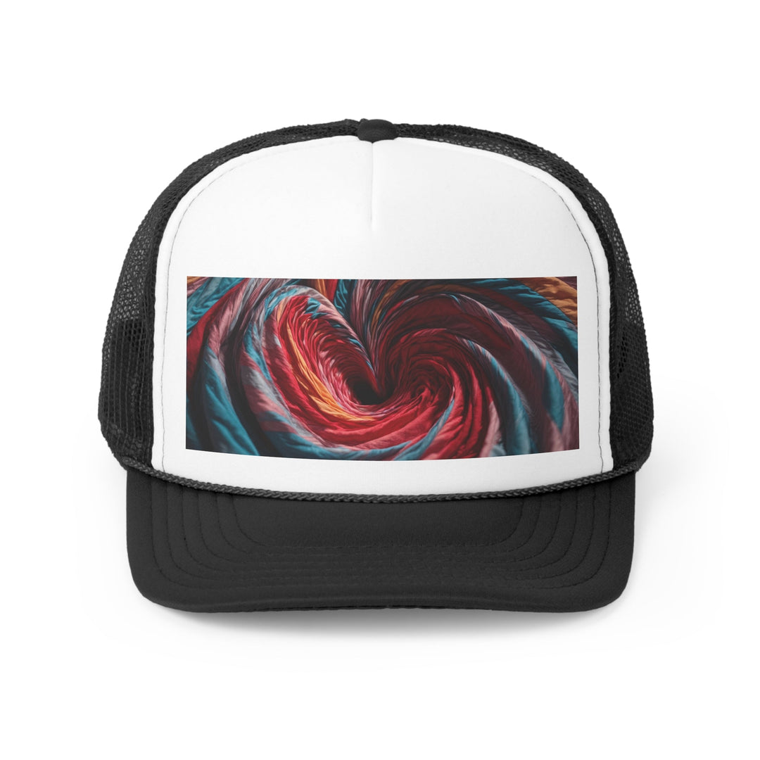 Swirling Color Vortex - Trucker Hat - Hats - g(0D·IO) - Black - One size -