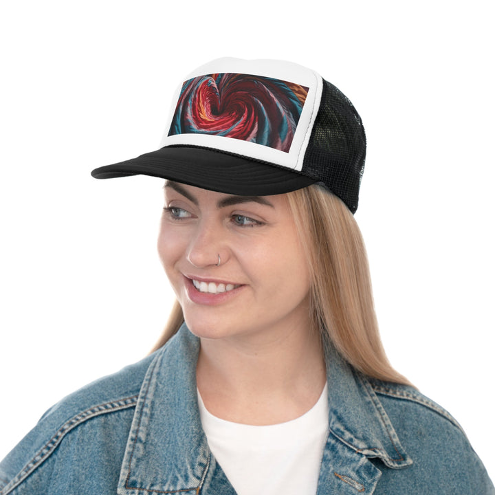 Swirling Color Vortex - Trucker Hat - Hats - g(0D·IO) - Pink - One size -