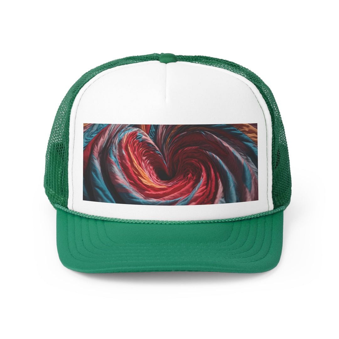 Swirling Color Vortex - Trucker Hat - Hats - g(0D·IO) - Green - One size -