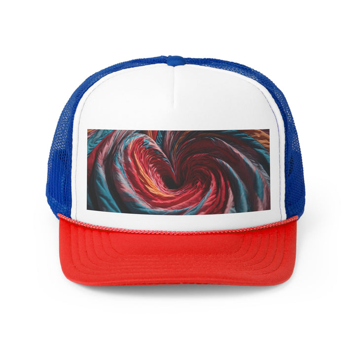 Swirling Color Vortex - Trucker Hat - Hats - g(0D·IO) - Blue/Red - One size -