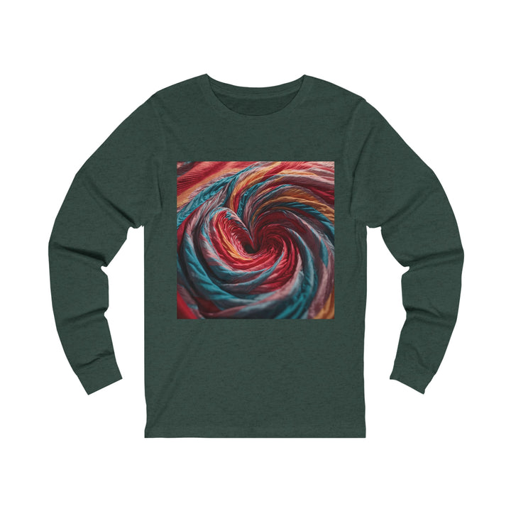 Swirling Color Vortex - Unisex Jersey Long Sleeve Tee - Long-sleeve - g(0D·IO) - S - Heather Forest -