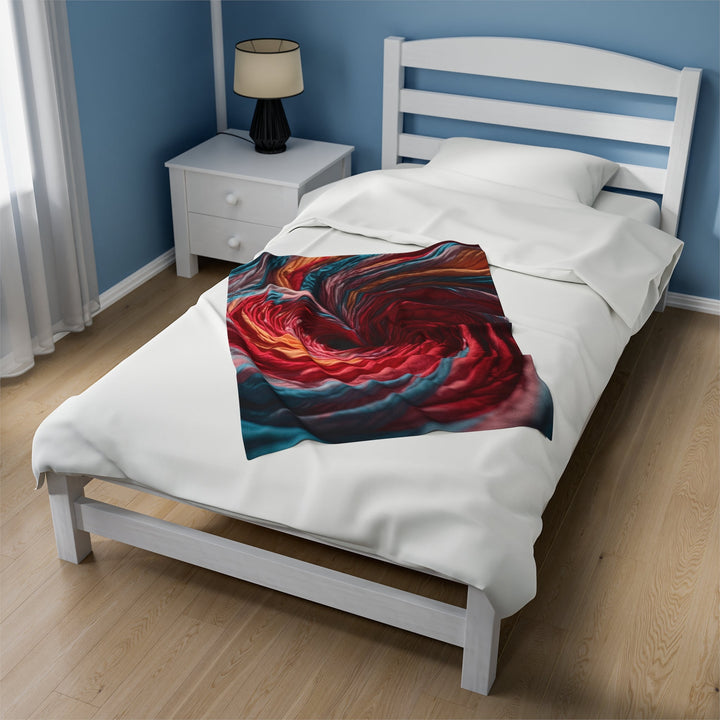 Swirling Color Vortex - Velveteen Plush Blanket - All Over Prints - g(0D·IO) - 30" × 40" - -