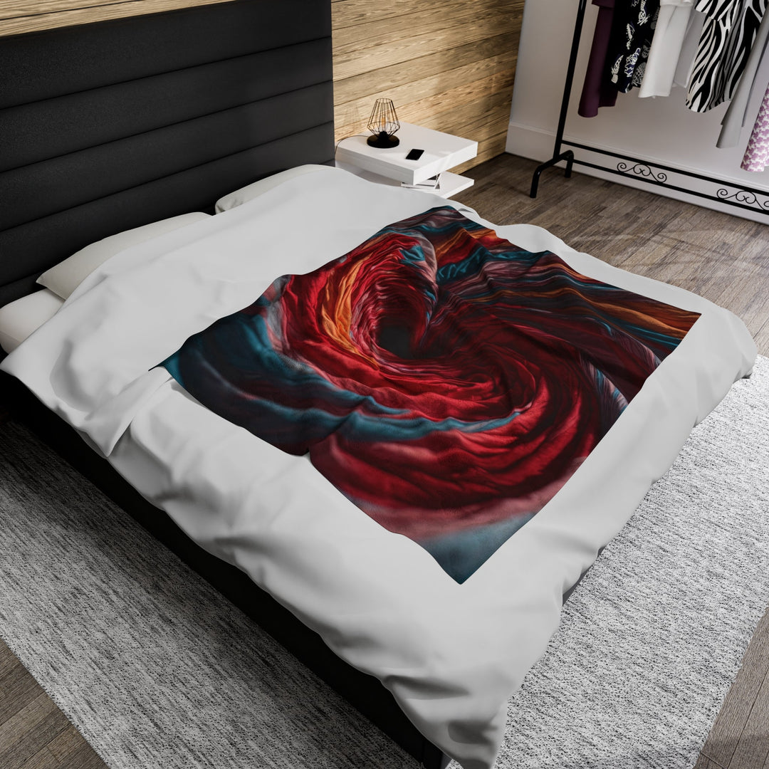 Swirling Color Vortex - Velveteen Plush Blanket - All Over Prints - g(0D·IO) - 30" × 40" - -