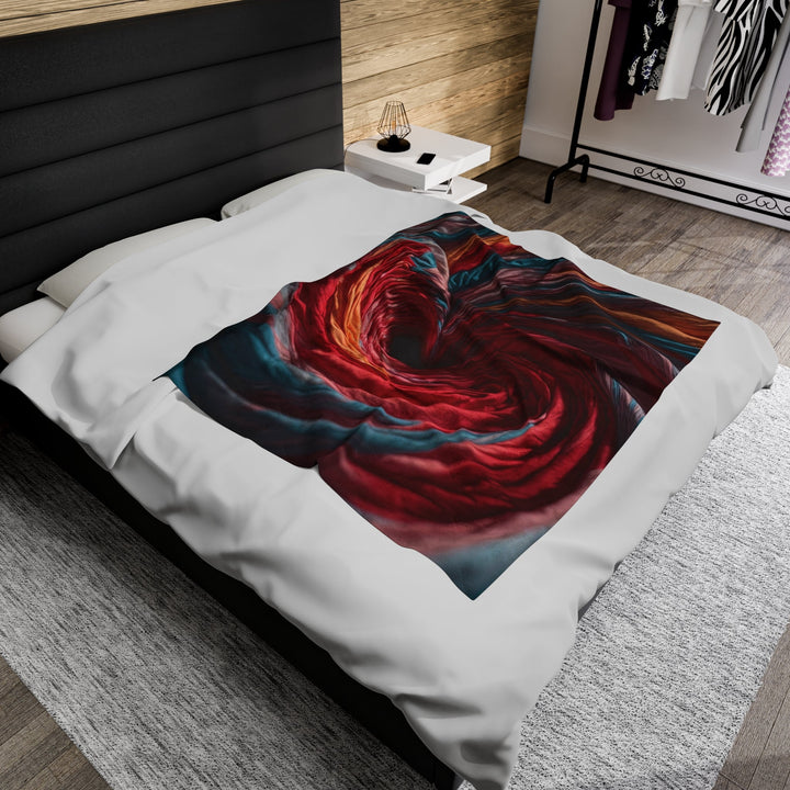Swirling Color Vortex - Velveteen Plush Blanket - All Over Prints - g(0D·IO) - 30" × 40" - -