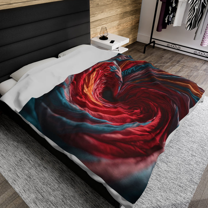 Swirling Color Vortex - Velveteen Plush Blanket - All Over Prints - g(0D·IO) - 30" × 40" - -