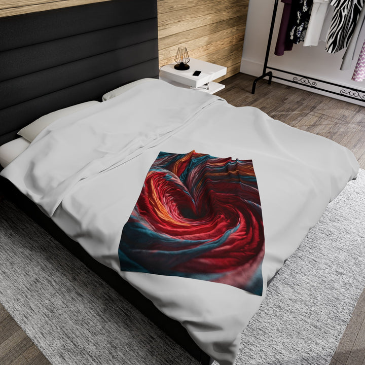 Swirling Color Vortex - Velveteen Plush Blanket - All Over Prints - g(0D·IO) - 30" × 40" - -