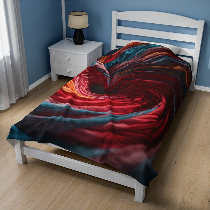Swirling Color Vortex - Velveteen Plush Blanket - All Over Prints - g(0D·IO) - 30" × 40" - -