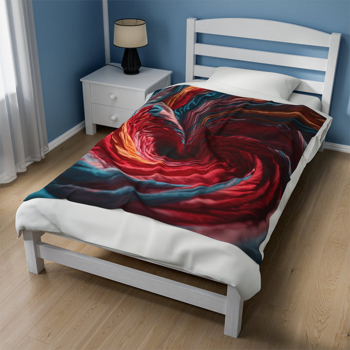 Swirling Color Vortex - Velveteen Plush Blanket - All Over Prints - g(0D·IO) - 30" × 40" - -